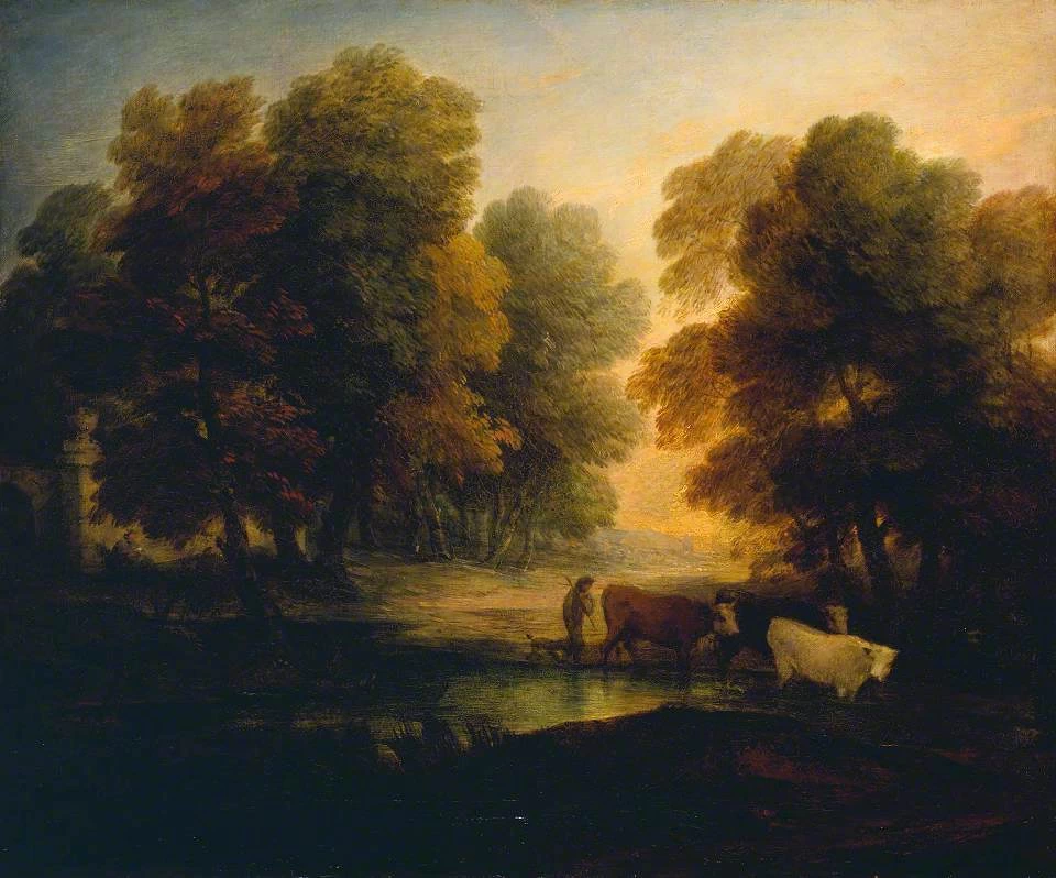 Boy Driving Cows near a Pool - National Gallery, Londra